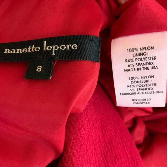 Nanette Lepore Pink Ruched Dress Sz 8 - Picture 13 of 13